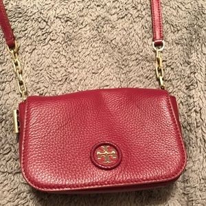 Tory Burch burgundy red crossbody
